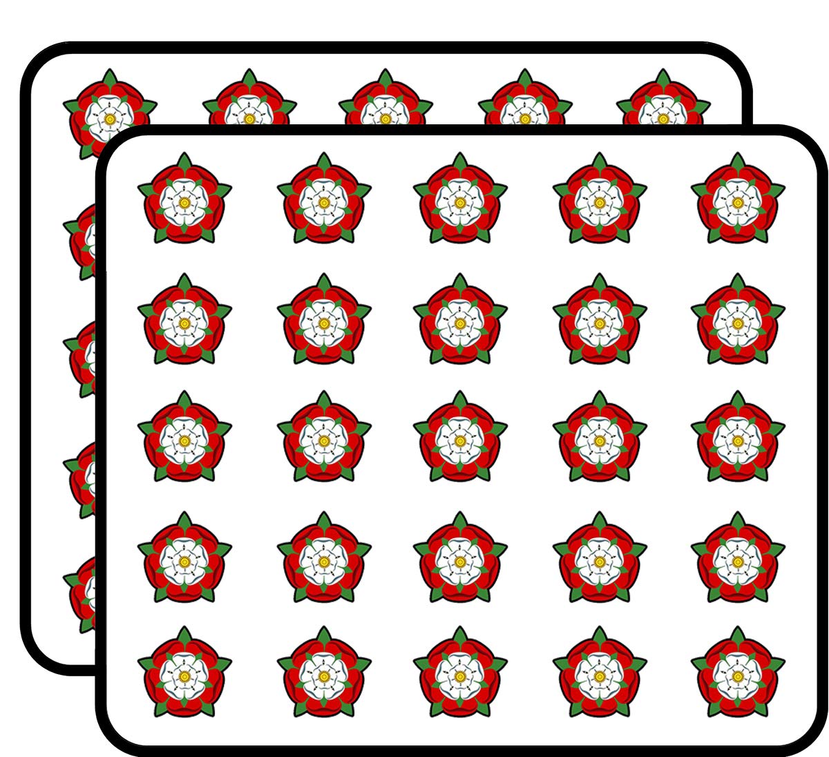 Tudor Rose Shaped (Insignia Emblem UK England British) Sticker for Scrapbooking, Calendars, Arts, Kids DIY Crafts, Album, Bullet Journals