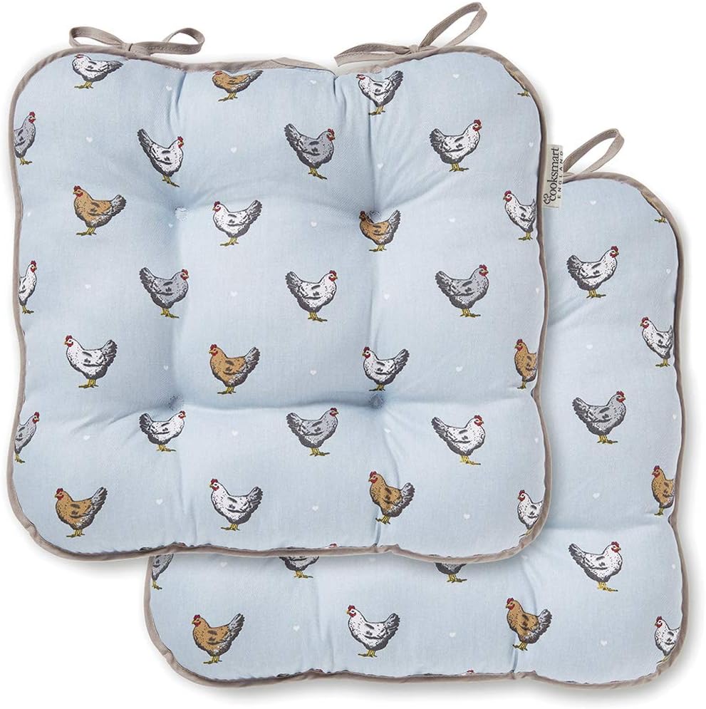 Cooksmart Set of 2 Farmers Kitchen Seat Pads Amazon.co.uk Home & Kitchen