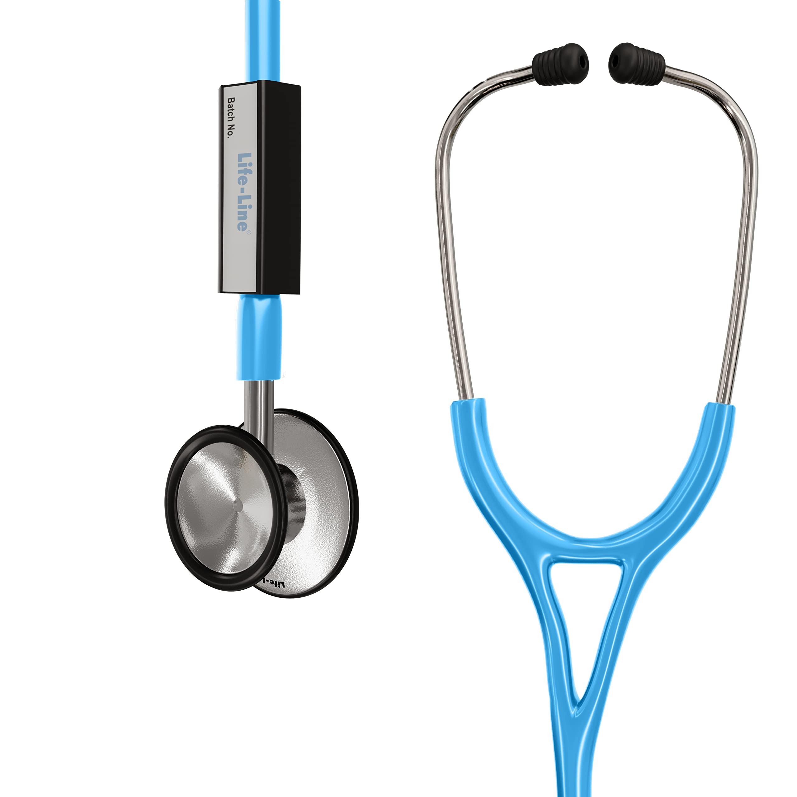 LIFE LINE Life-Tone Stethoscope (Light Blue) | Single Diaphragm Aluminum Sand finish Chest Piece for Adult| 2-way Tube | Suitable for Doctors, Nurses, Students (B089RBWWBK) Amazon Price History, Amazon Price Tracker