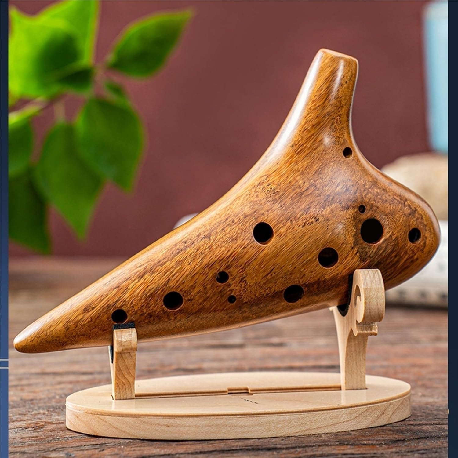 Ocarina Instrument ocarina professionnel en bois pour débutants, alto accordé en do et accordé en courant alternatif à 12 trous