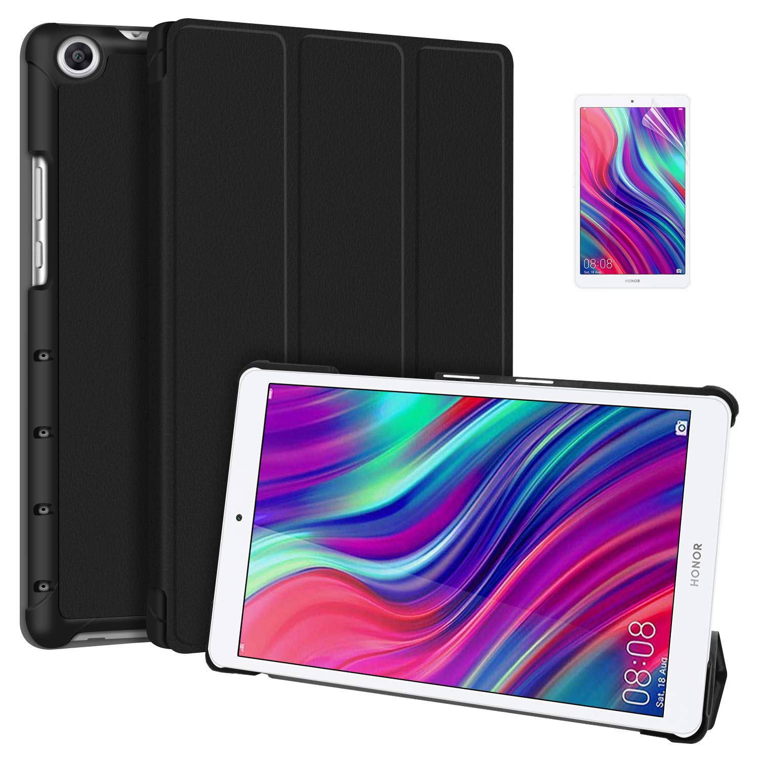 Amazon.co.jp: [ElekFX] M5 Lite8 ケース PUレザー 三つ折り手帳型