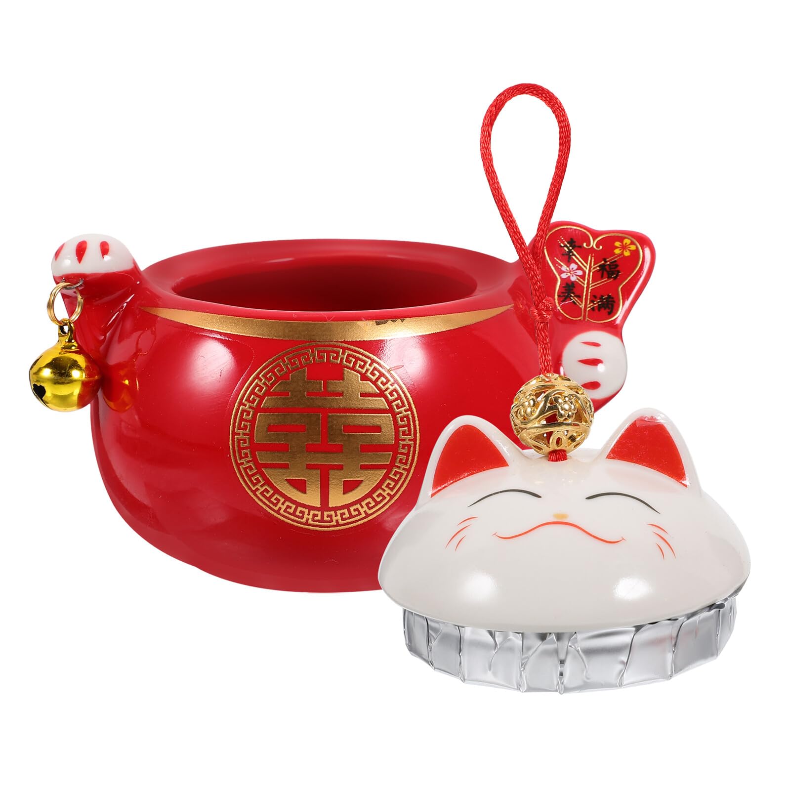 TOYANDONA Barattolo Pratico per Uso Domestico in Ceramica per Conservazione Caramelle e Dolciumi, Contenitore Sigillato Decorativo per Feste di Matrimonio e Decorazione della Stile Casuale