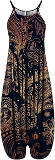 Women's Jumpsuits & Playsuits UK Sale Ladies Summer European and American Sling Solid Pocket Casual Jumpsuit Perfect Baggy Fit Pants