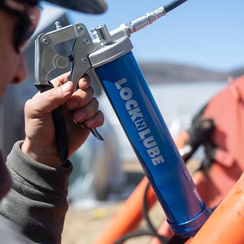 Vista 14 de LockNLube Pistola de engrase resistente con empuñadura de pistola. Incluye nuestro acoplador de grasa patentado LockNLube®