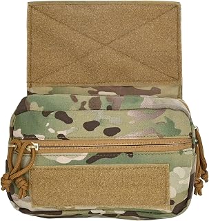 Tactical Drop Pouch Mini Dangler Pouch Admin Pouch with Hook and Loop Med Add-on Tool Pouch Abdominal Carrying Pouch Tactical IFAK Pouch for Chest Rig and Tactical Vest Mk3 - tactifans