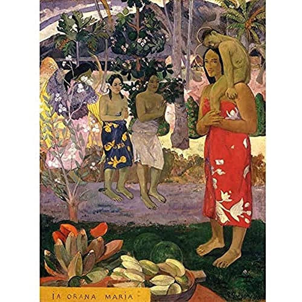 Paul Gauguin Ia Orana Maria Hail Mary Art Print Canvas Premium Wall Decor Poster Mural