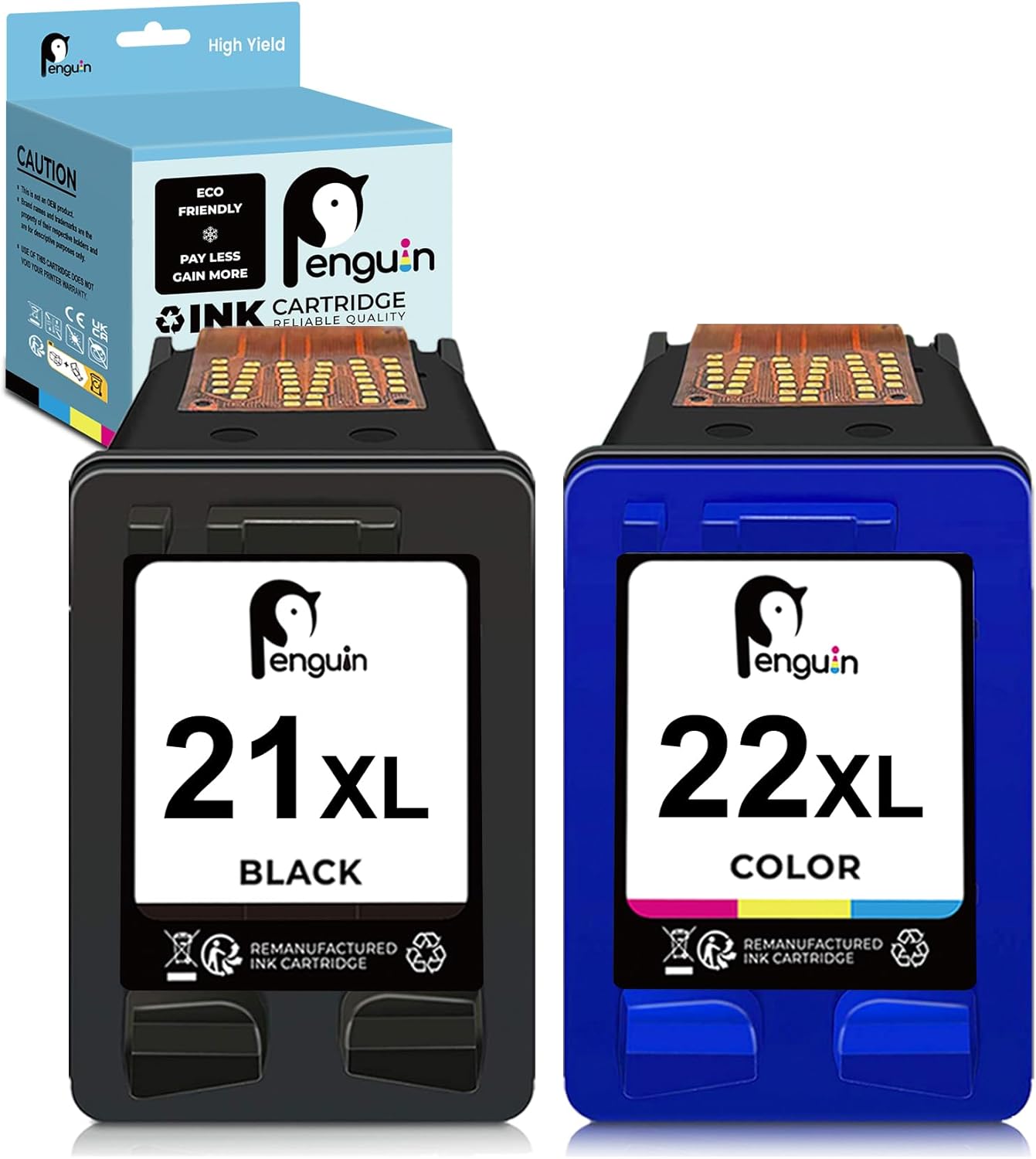 Penguin 21XL 22XL Printer Ink Cartridge Replacement Black and Colour