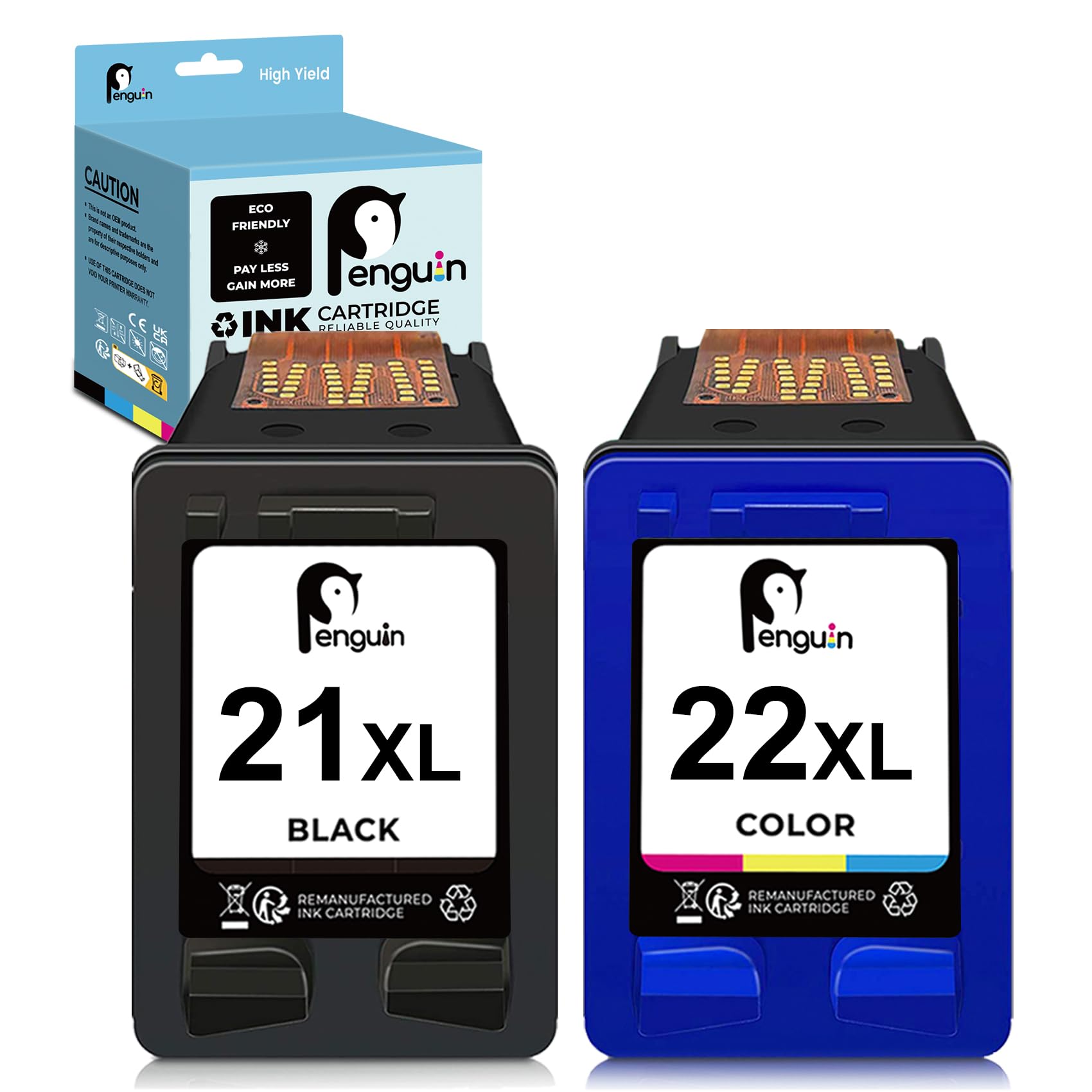 COCCINK 21XL 22XL Cartucho De Tinta Remanufacturado De Repuesto Para HP 21 22 Xl Combo Para Deskjet F4180 F2210 D1560 D1530 D1420 D1520 3915 3930