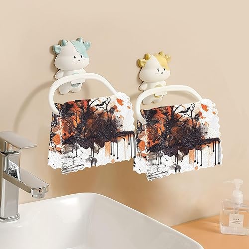 Miniatura 6 de VIGTRO Toallas de cocina de castillo de acuarela de Halloween, súper absorbentes, trapos de cocina de primera calidad, duraderos de secado rápido,