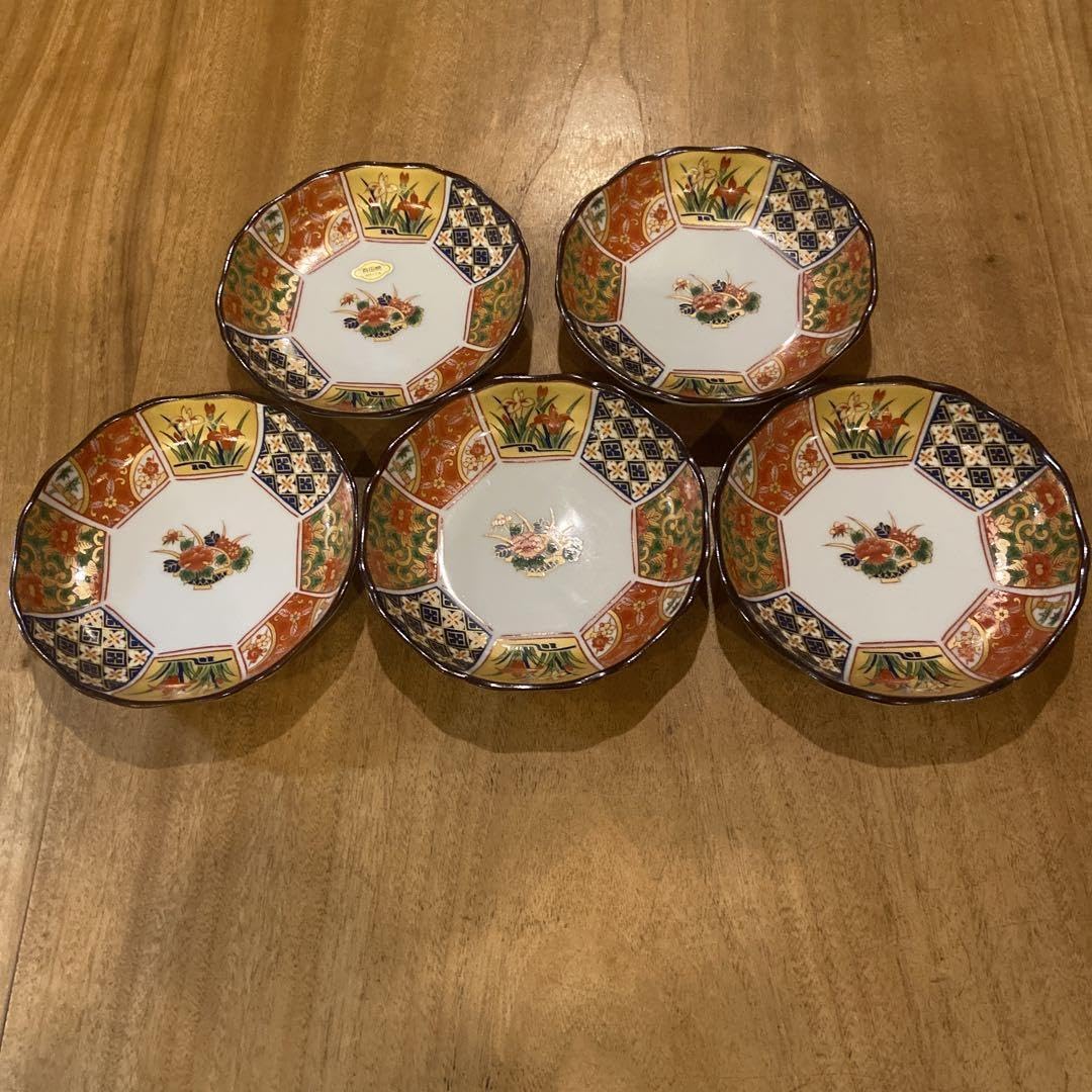 Arita Ware Nisho Kiln Old Imari Painted Plate, 5 Pieces