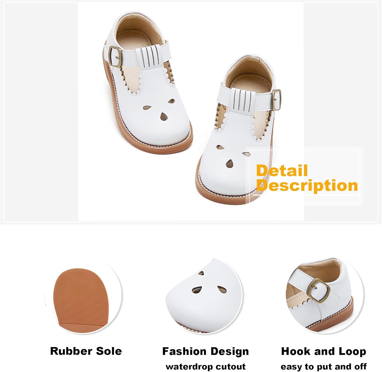 Otter MOMO Toddler Little Girls Oxford Shoes Mary Jane Flat T-Strap School Uniform Party Dress Shoes - Image 6