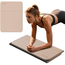 Foldable Exercise Pad for Gym or Home Use, 1.2" x 14"x 24"Extra Thick and Wide Multi-Functional Knee Pad Cushion & Push Up Mat for Man Woman Kids, Non-Toxic POE Kids Yoga Mat, Lightweight Elbow Cushion for Yoga, Pilates