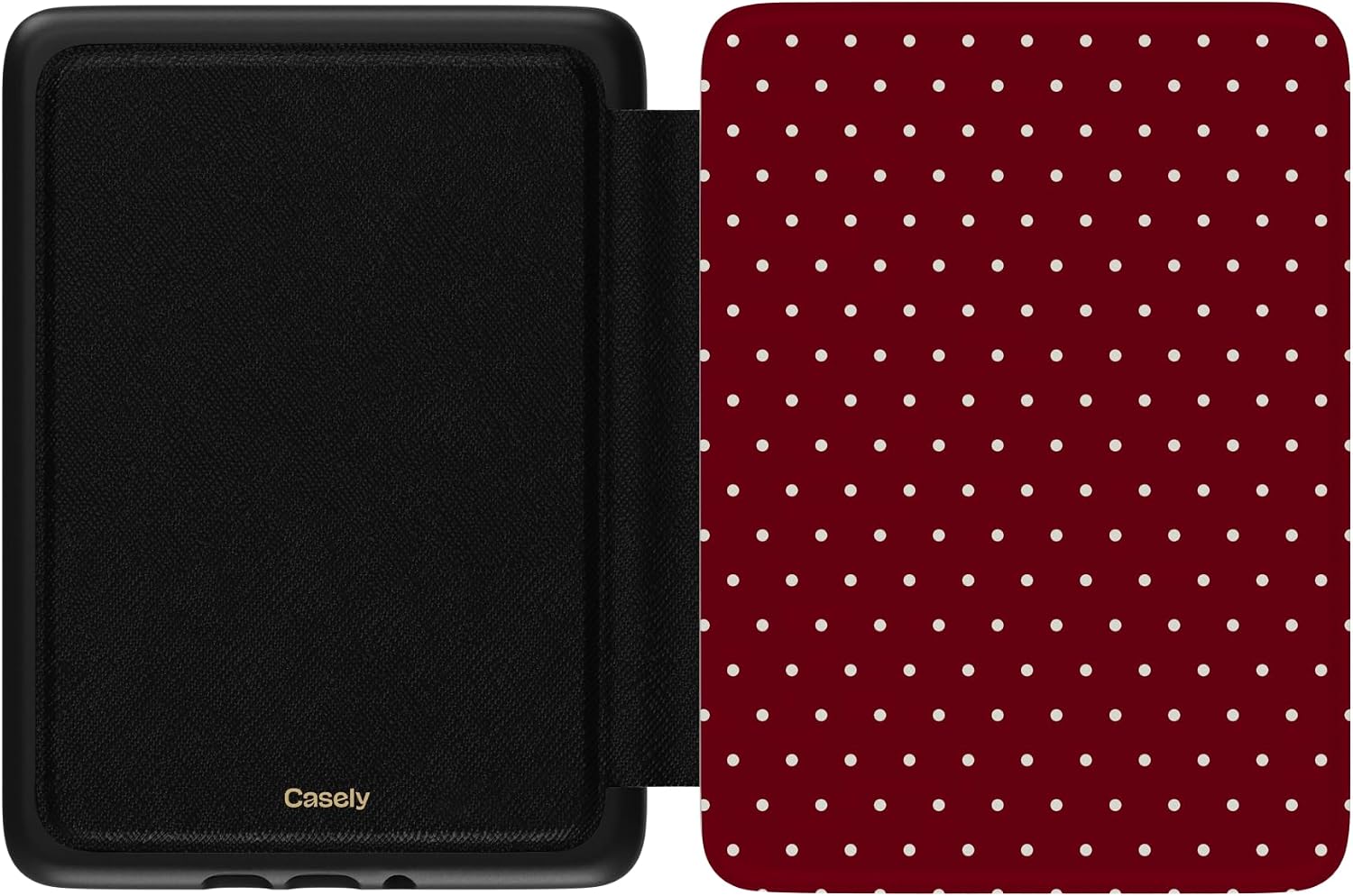 Casely Kindle Case | On the Dot | Maroon Polka Dot | Compatible with 6.8-inch Amazon Kindle Paperwhite (11th Generation 2021 Release)