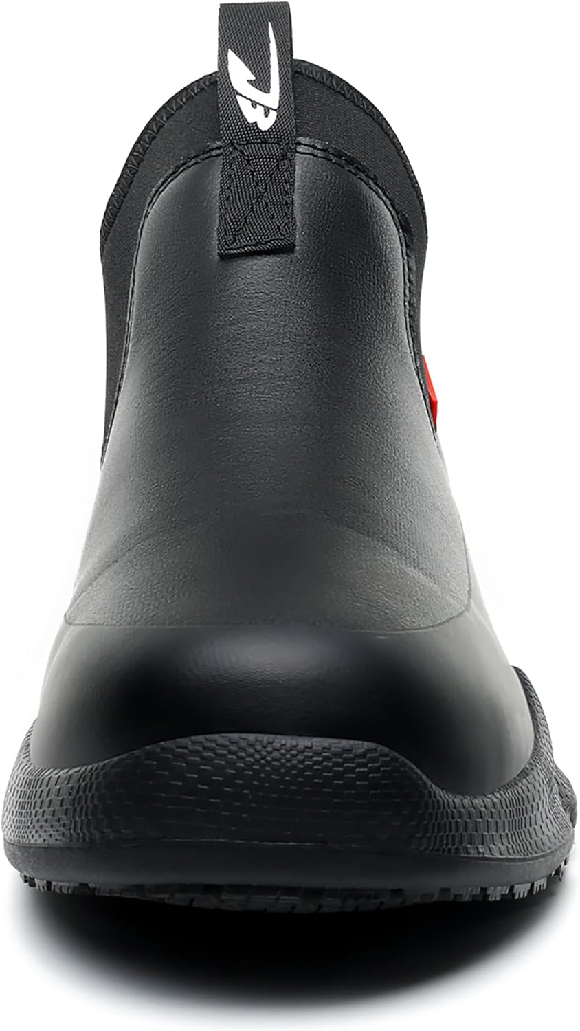 Non Slip Work Shoes, Water Oil Resistant Slip on Lightweight Garden Chef Restaurant Food Service Nursing Leather Footwear - Image 3