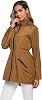 Impermeable largo para mujer Avoogue, con capucha, ligero 5