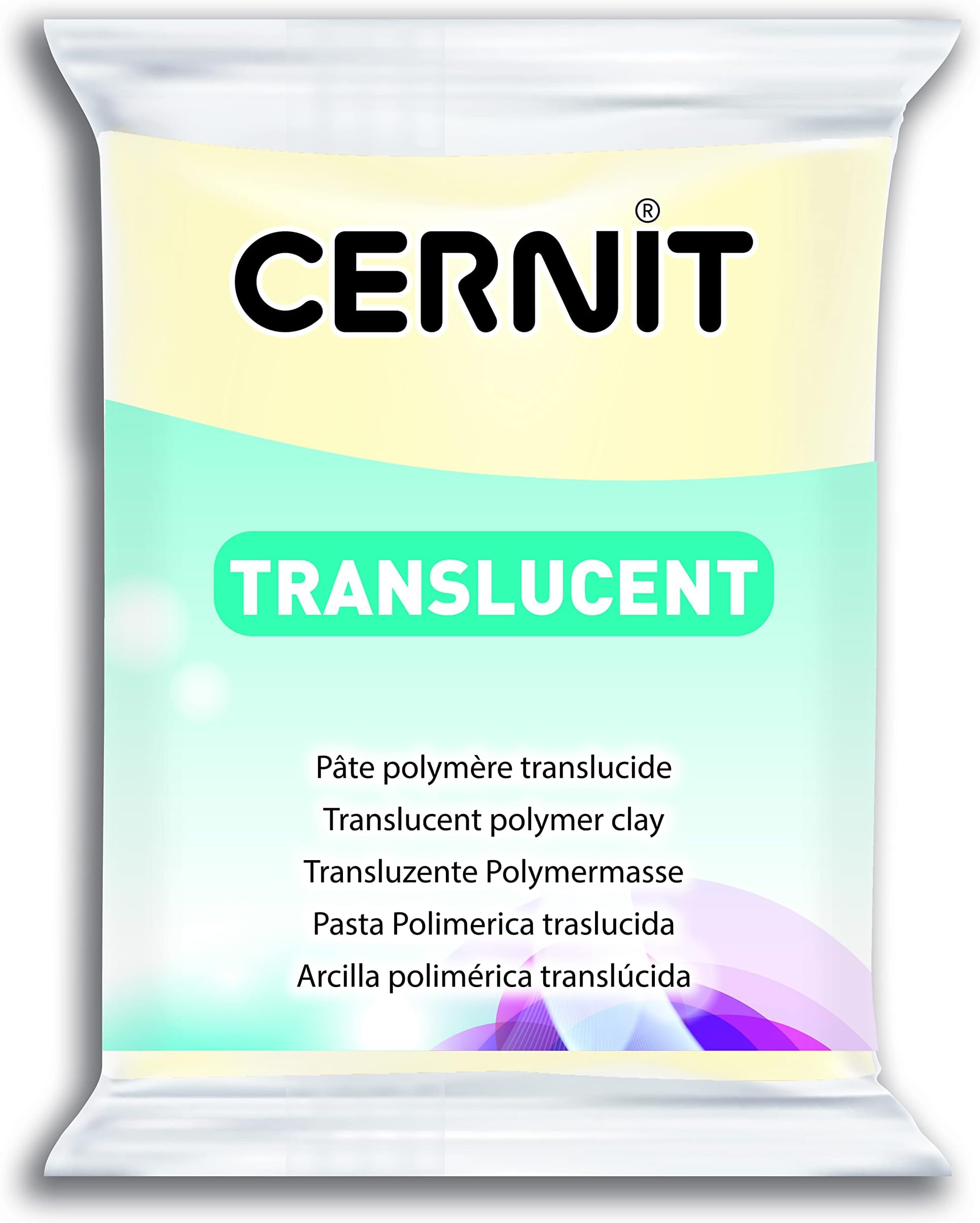 CERNIT Transparant Clay 56g, Night Clow, 7 x 5.5 x 1.5 cm