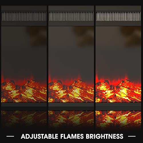 Miniatura 3 de Inserto de chimenea eléctrica de 23 pulgadas, calentador de chimenea empotrado con bajo ruido, control remoto con temporizador, pantalla táctil,