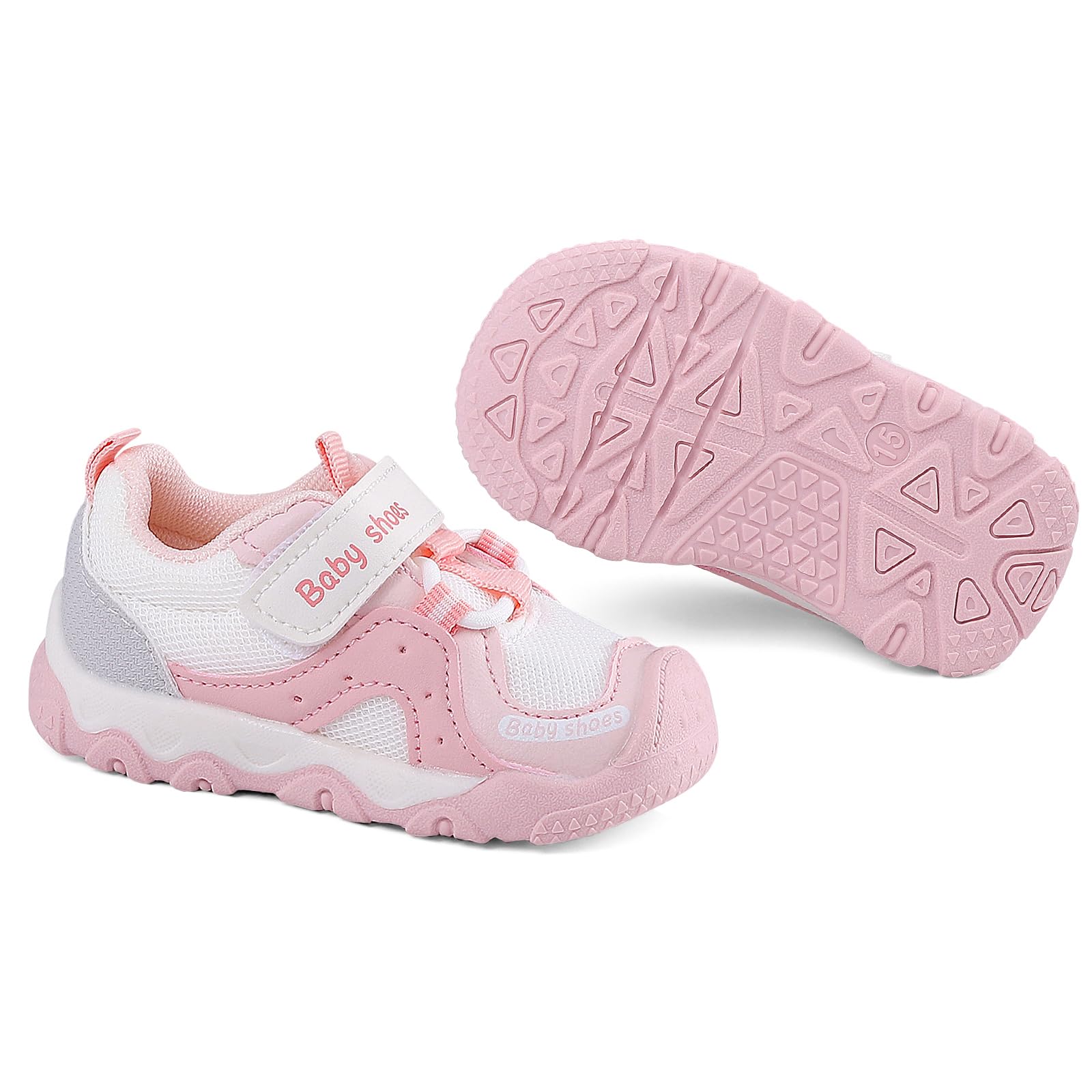LACOFIA Chaussures Premier Pas Bébé Garcon Fille Basket Enfant avec Semelle Antidérapante en Caoutchouc