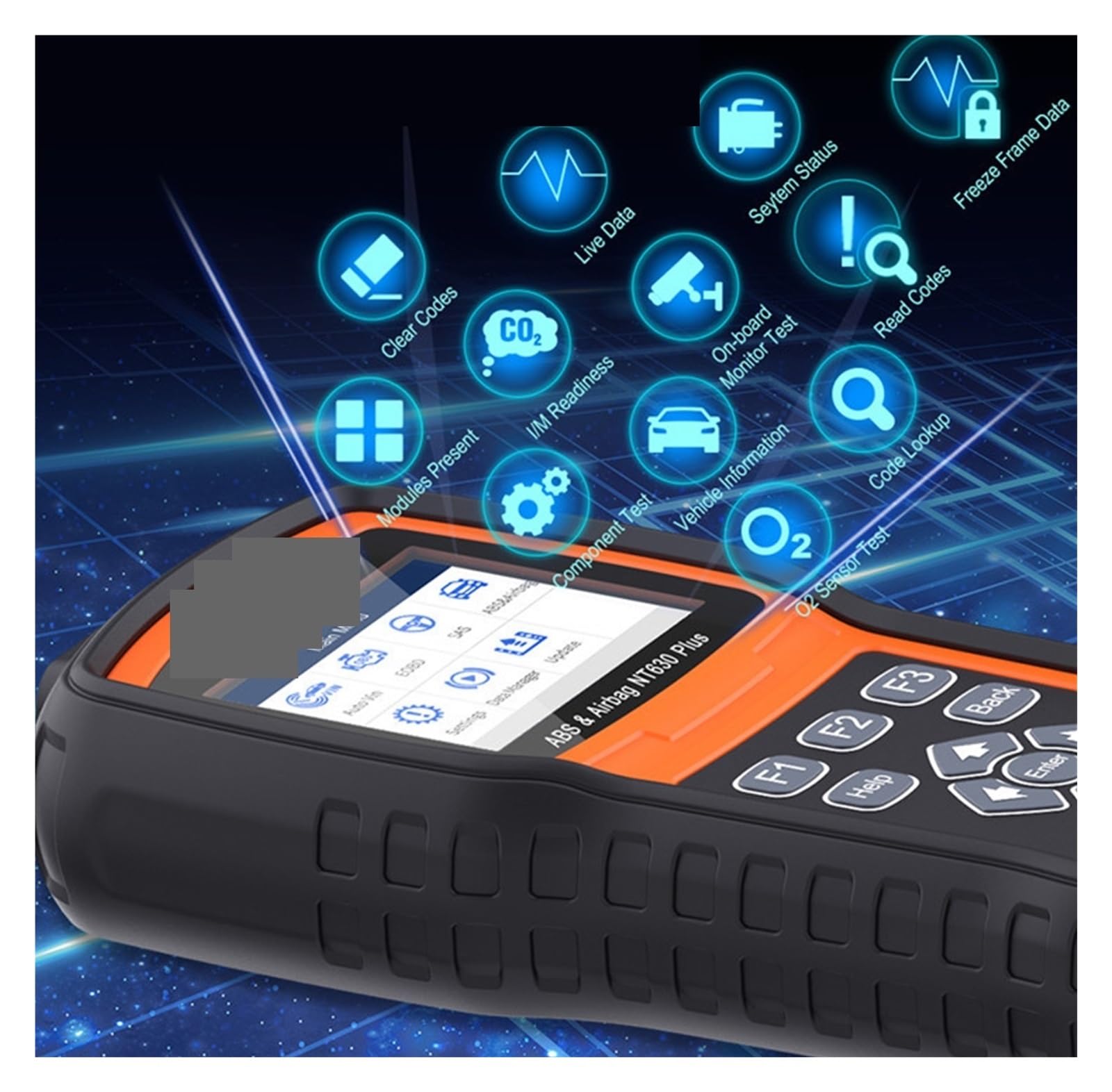 Skaner do Samochodu, Skaner samochodowy OBD2 Czytnik kodów OBD ABS Poduszka powietrzna SRS Reset danych o zderzeniu Auto Car Diagnostic Scanner Narzędzia