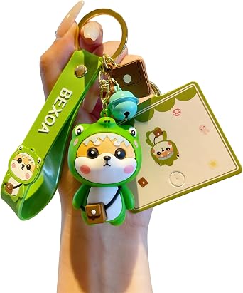BEXOA Cute keychain Kawaii Anime Keychains Accessories, Shiba Inu Handbag Charms Car Cartoon Key Chain for Girl Women