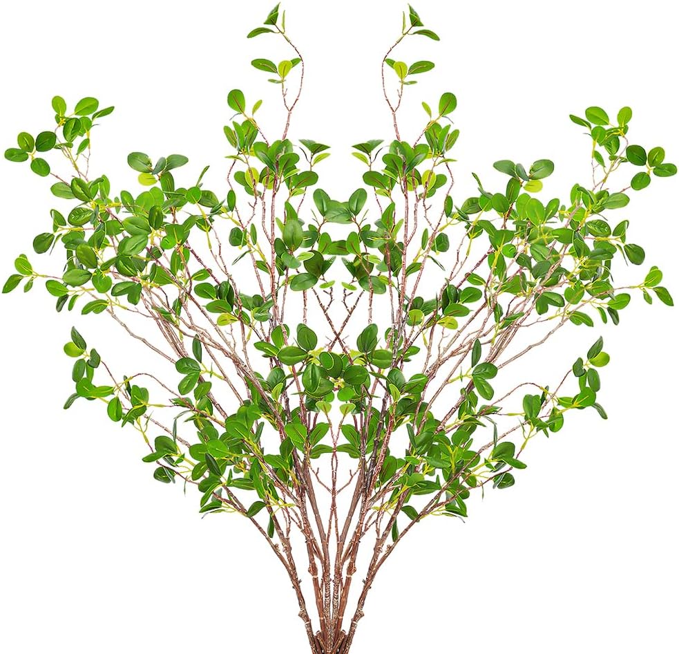 SzJias Faux Stems Artificial Branches for Vase Faux Branches Greenery Plant Stems for Vase Fake Tree Branches (6 Branches, 43.5inch/Branches)