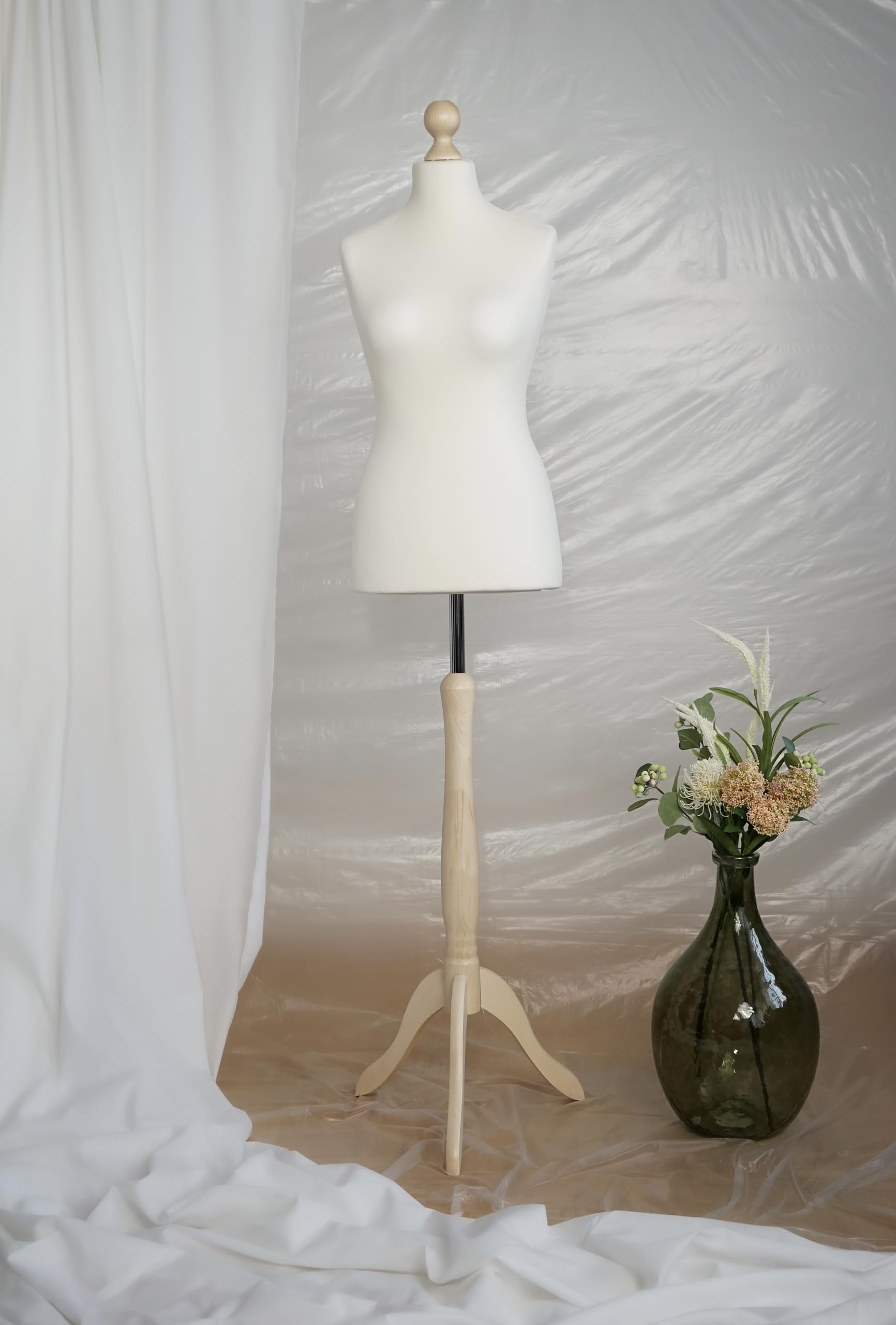 AILANT Manichino donna sartoriale light wood stand (cream, 40/42 S)