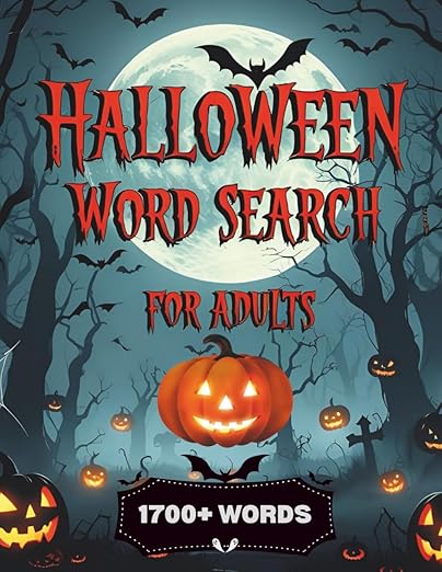 Halloween Word Search Puzzle Books for Adults: 85 Spooky Large Print