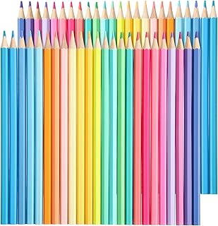 48 Packs Pastel Colored Pencils Macaron Colored Pencils Oil Pastel Pencils Soften Wood Coloring Pencils for Adult Kids Artists Beginners Drawing Sketching Supplies, 24 Colors