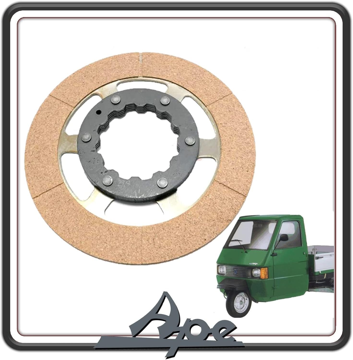 DISCO FRIZIONE ORIGINALE PER PIAGGIO APE 703 - PIAGGIO APE 602 - APE CAR P2 - P3