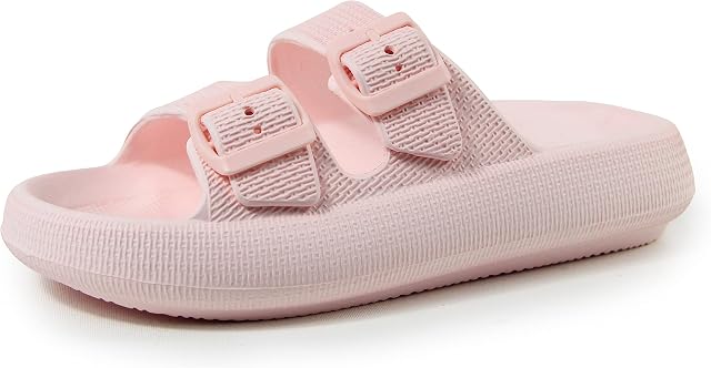 BenSorts Femmes Hommes Oreiller Sandales Ajustables Boucles Diapositives