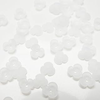 HARU杂货 亚克力花 氟石 串珠 3枚阀 浅型 约9mm 30个套装 c 透明 花瓣 花瓣 串珠