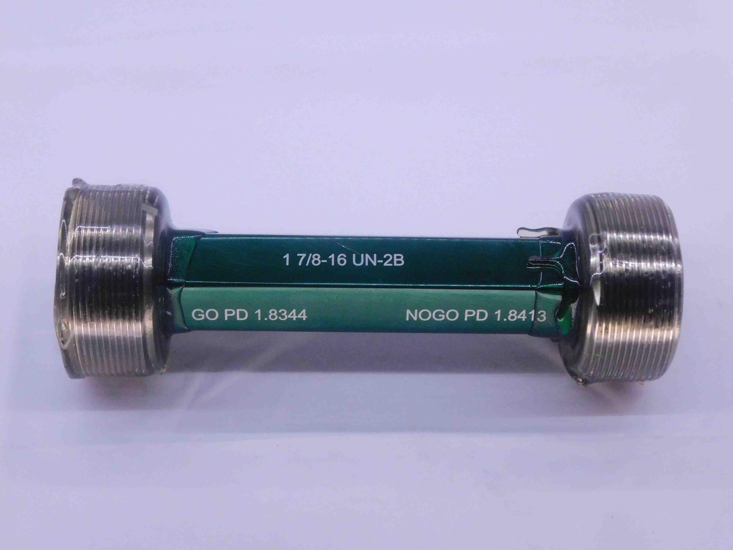 New 1 7/8 16 UN 2B Thread Plug GAGE 1.875 GO NO GO P.D.'S = 1.8344 & 1.8413 - DW34071GFG