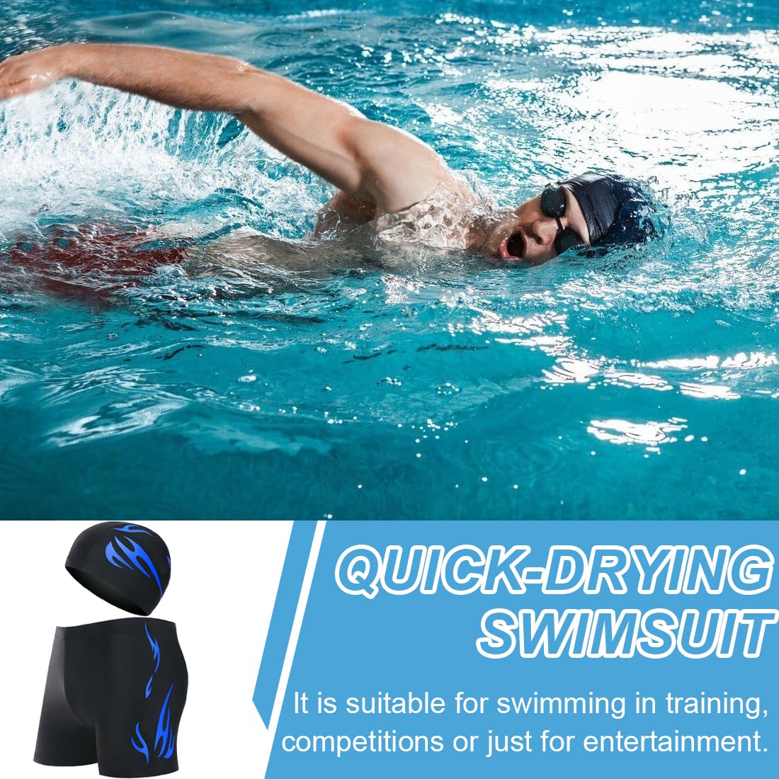 Traje de baño para Hombre con Capucha superelástico Playa Natación Buceo XL