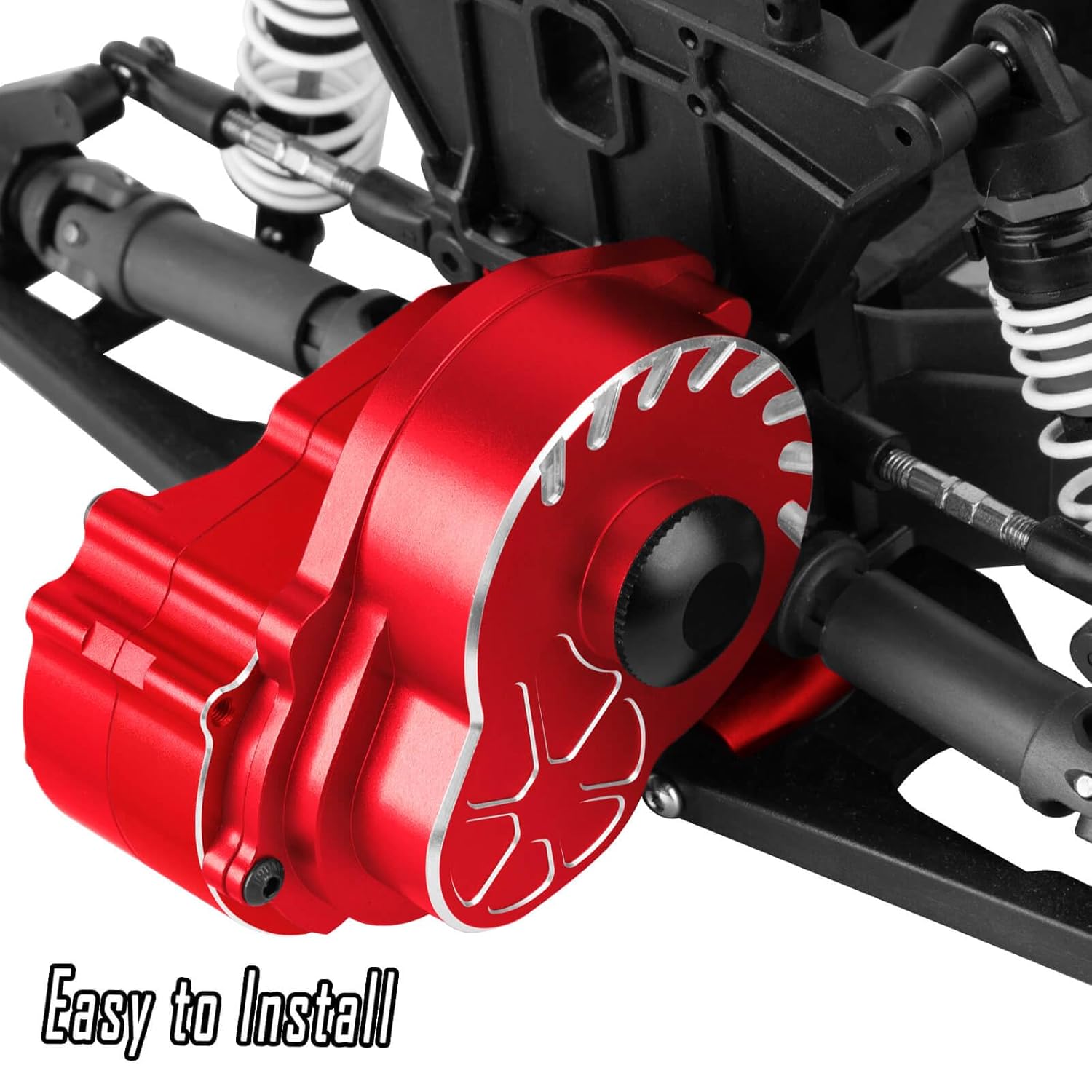 RC Upgrades Part for 1/10 Slash/Rustler/Stampede/Bandit 2WD (VXL) Drag Slash/Bigfoot,Transmission Gearbox & 48P Gear & Slipper Clutch Kit Pressure Plate & Complete Differential,Red
