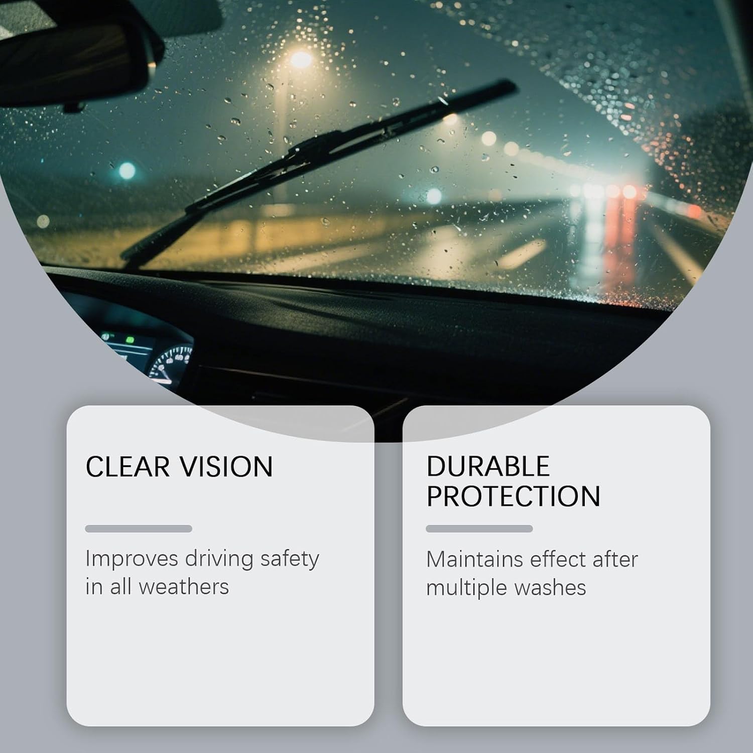Automotive Glass Cleaner, 100ml Window Polishing Agent, Auto Window Cleaner for Truck Outdoor Night Driving Daily Commute Morning Highway Garage, Durable Portable Car Care Accessory