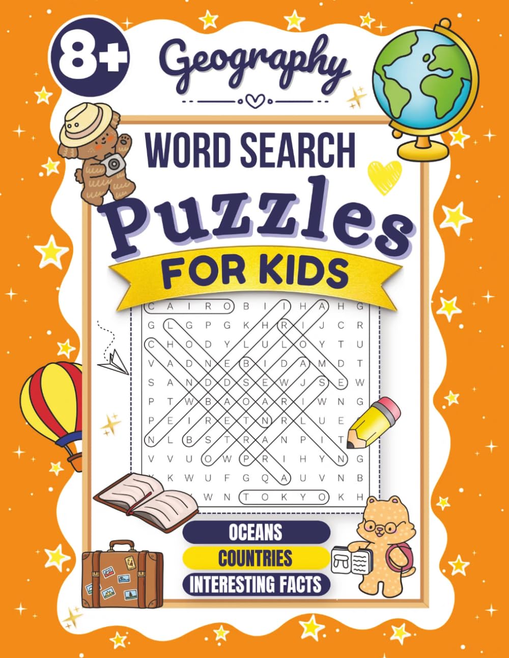 World Geography Word Search for Kids: Fun Puzzles and Fascinating Facts About Countries, Landmarks, and Cultures for Ages 8+ (Educational Activity Books For Kids)