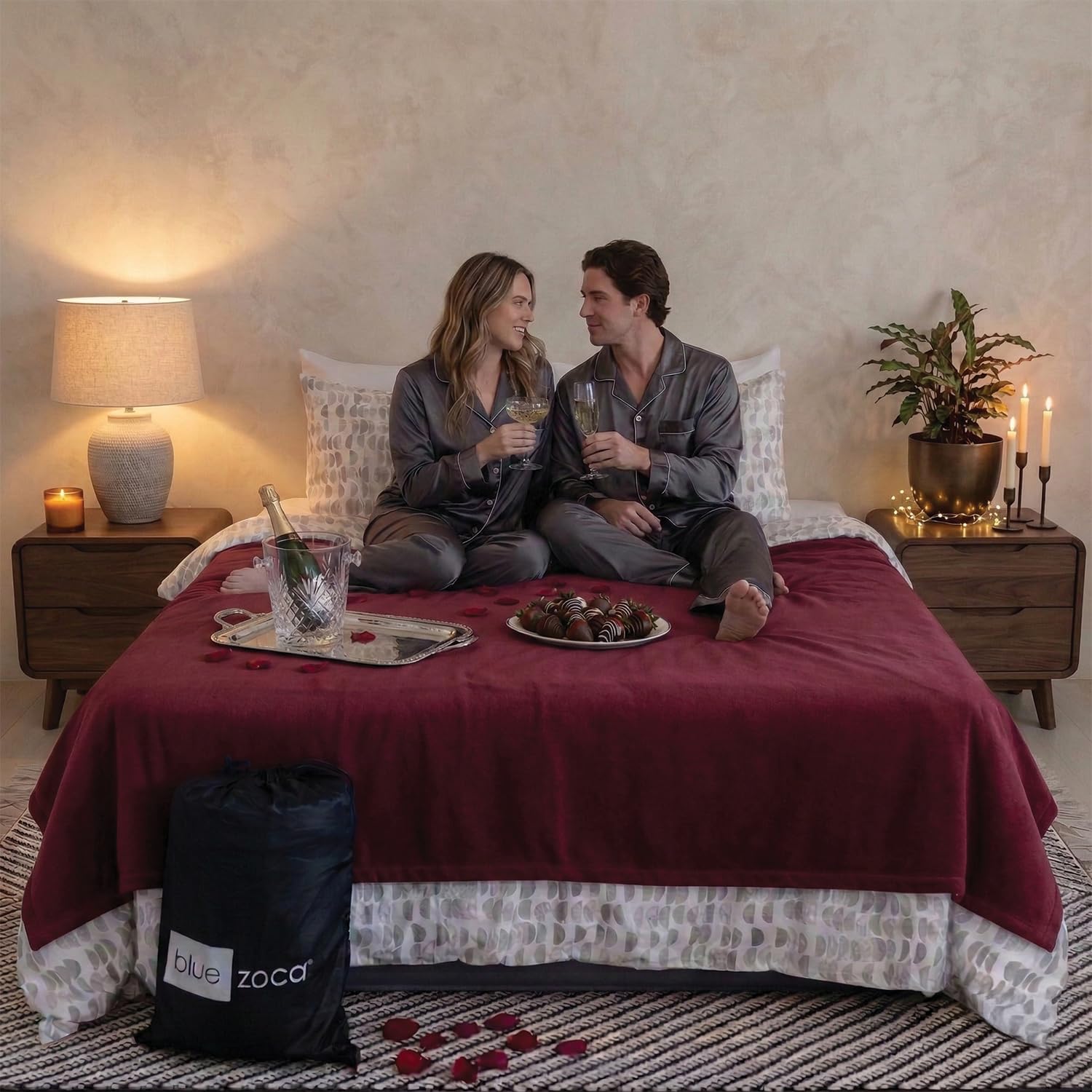 Waterproof Blanket for Bed Intimacy | Cozy Love Blankets, Machine Washable & Reversible Protection for Couples | Protects Against Spills, Pets &