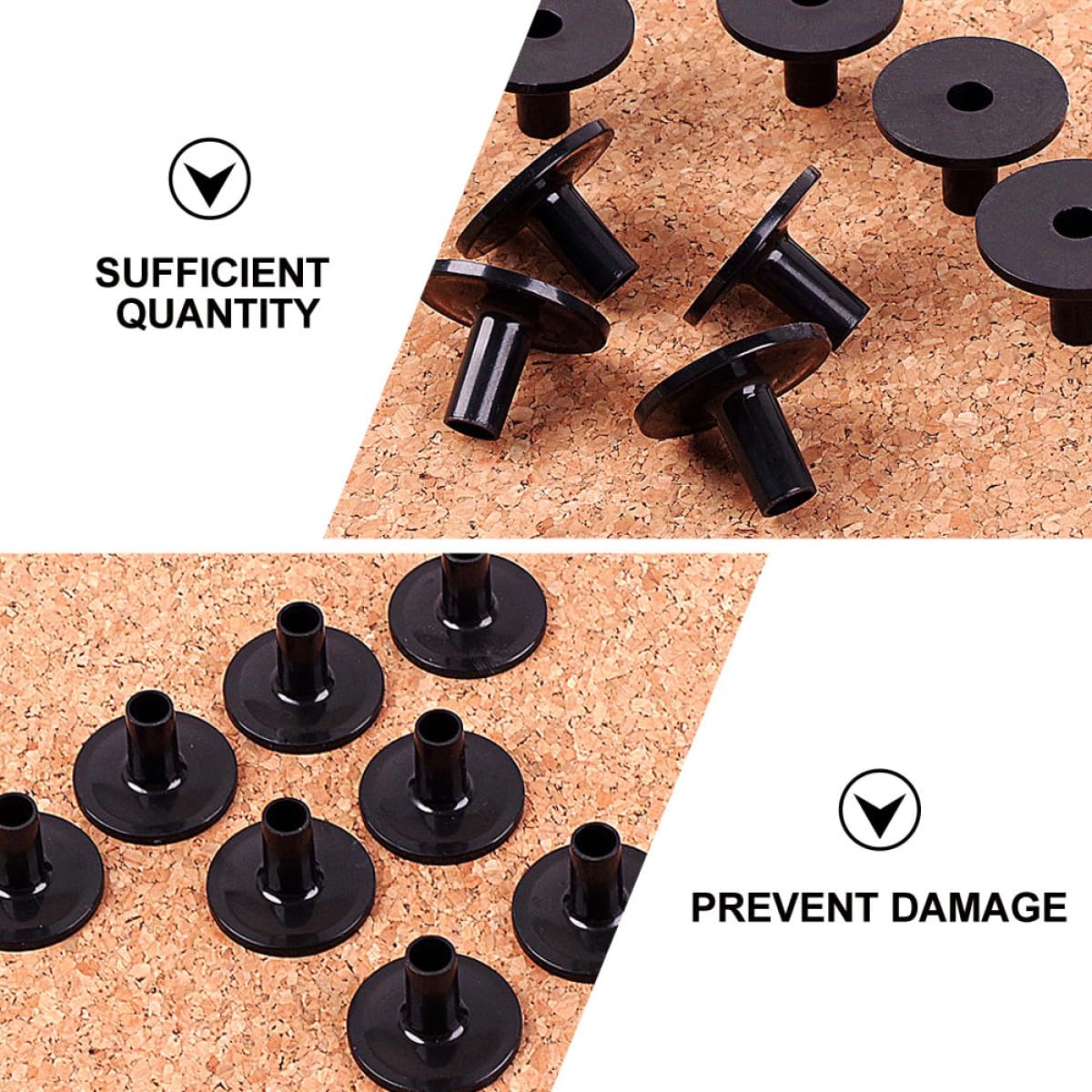 Manchons en Plastique Noirs pour Pied de Cymbale 8 Pièces Accessoires de Batterie Protégeant les Cymbales Compatibles Plupart