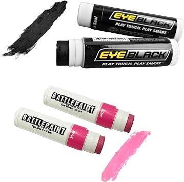 EyeBlack BattlePaint Bright Colored Under Eye Black Grease for Pro Athletes and Super Fans Baseball, Softball, Football
