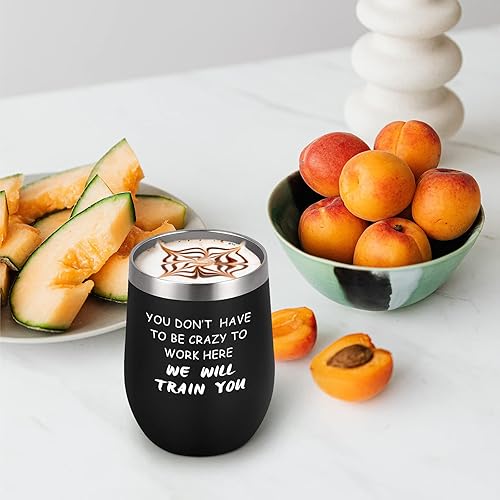 Miniatura 6 de Vaso de vino con tapa con aislamiento de acero inoxidable de 12 onzas con tapa, regalo para el día del jefe de jefe de jefe de jefe para hombres,