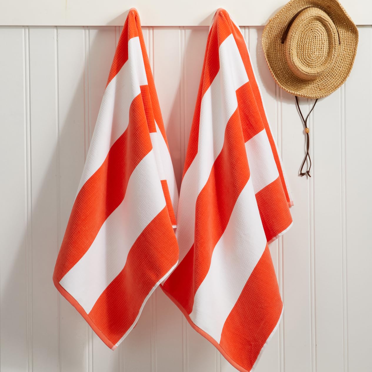 Loon & Lake Sand Resistant Beach Towels Set Of 2 - Waffle Weave & Plush Velour, 30"x60", 600 GSM Cotton
