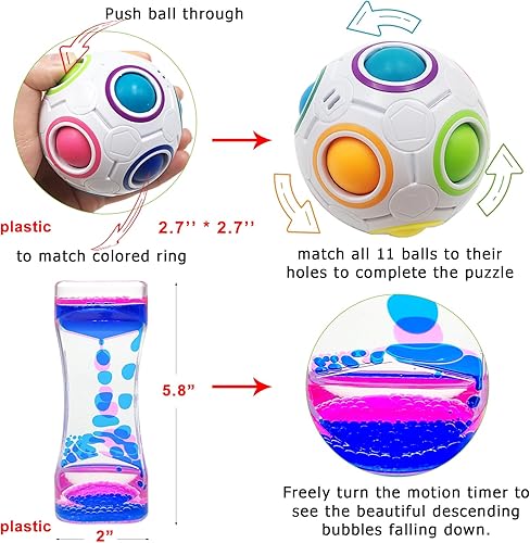 Miniatura 8 de Scientoy Conjunto de Juguetes Fidget, 35 Pzs Juguete Sensorial para TDA, TOC, Niños Autistas, Adultos, Ansiedad Autismo para Alivio del Estrés y