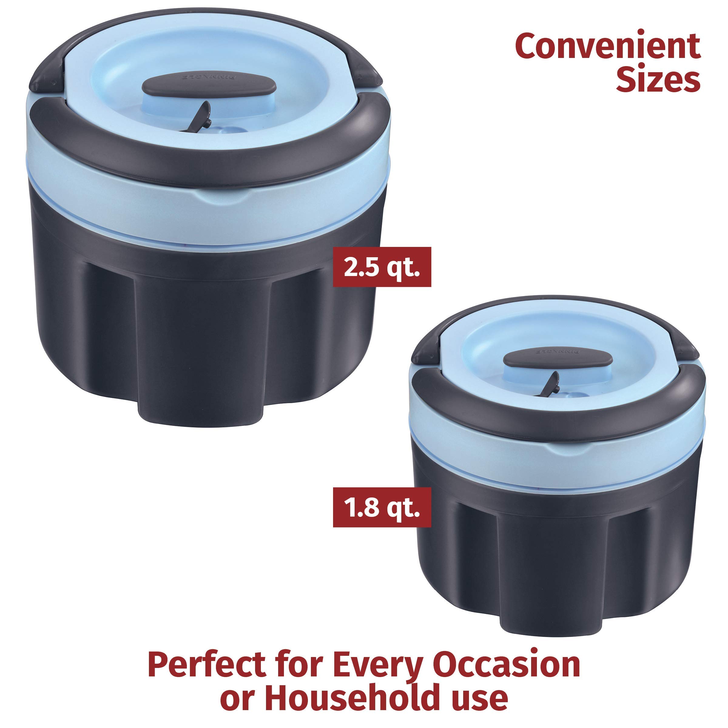 Pinnacle Récipient Isotherme Portable 1.7L - Cocotte Étanché Acier Inoxydable Bleu