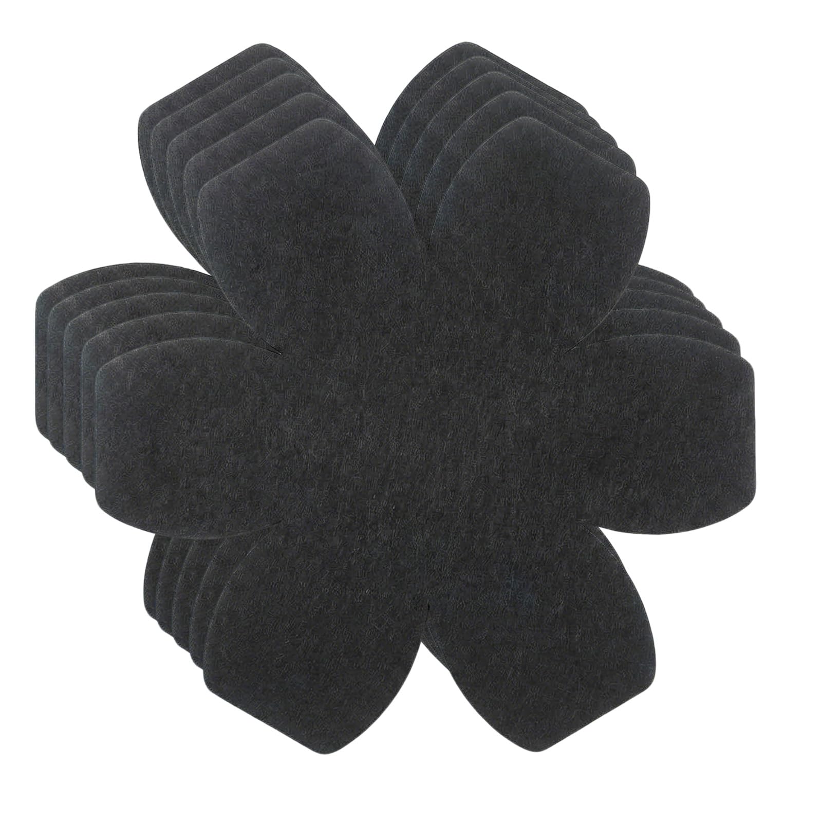Carehabi Pan Protector, Pan Protector, Stacking Protection, Set of 5, 38 cm, 3 mm, Felt Pan Separators for Kitchen Cabinet, Storage, Black