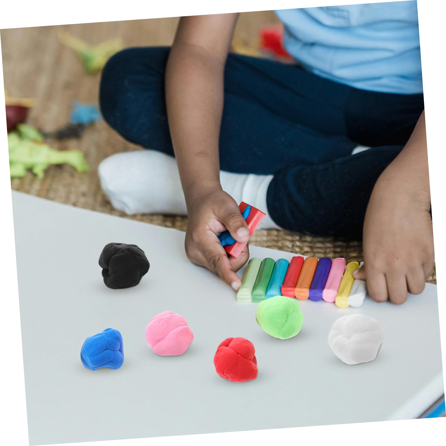 Leichte Modelliermasse für Kinder, 6 Beutel Buntes Satz