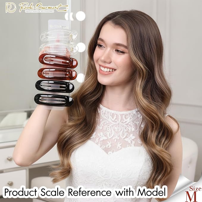 Pinzas para cabello RC Roche 6 piezas, marrón y negro miniatura 5