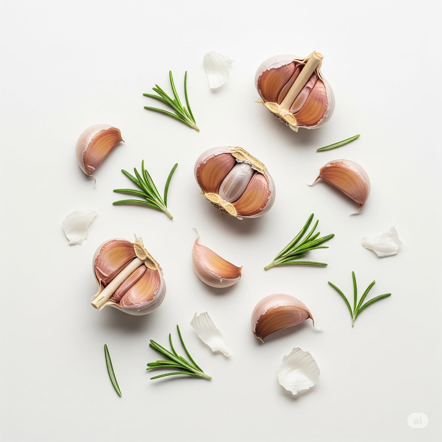 Fresh Garlic 1 Pound and Rosemary 1 Pound