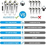 ALOVECO Landscape Lighting 6 Pack LED Garden Lights 12V Low Voltage Landscape Lights Kit with Transformers IP65 Waterproof 69FT Cable Outdoor Spot Lights for Yard House Tree Garden (2700K Warm White)