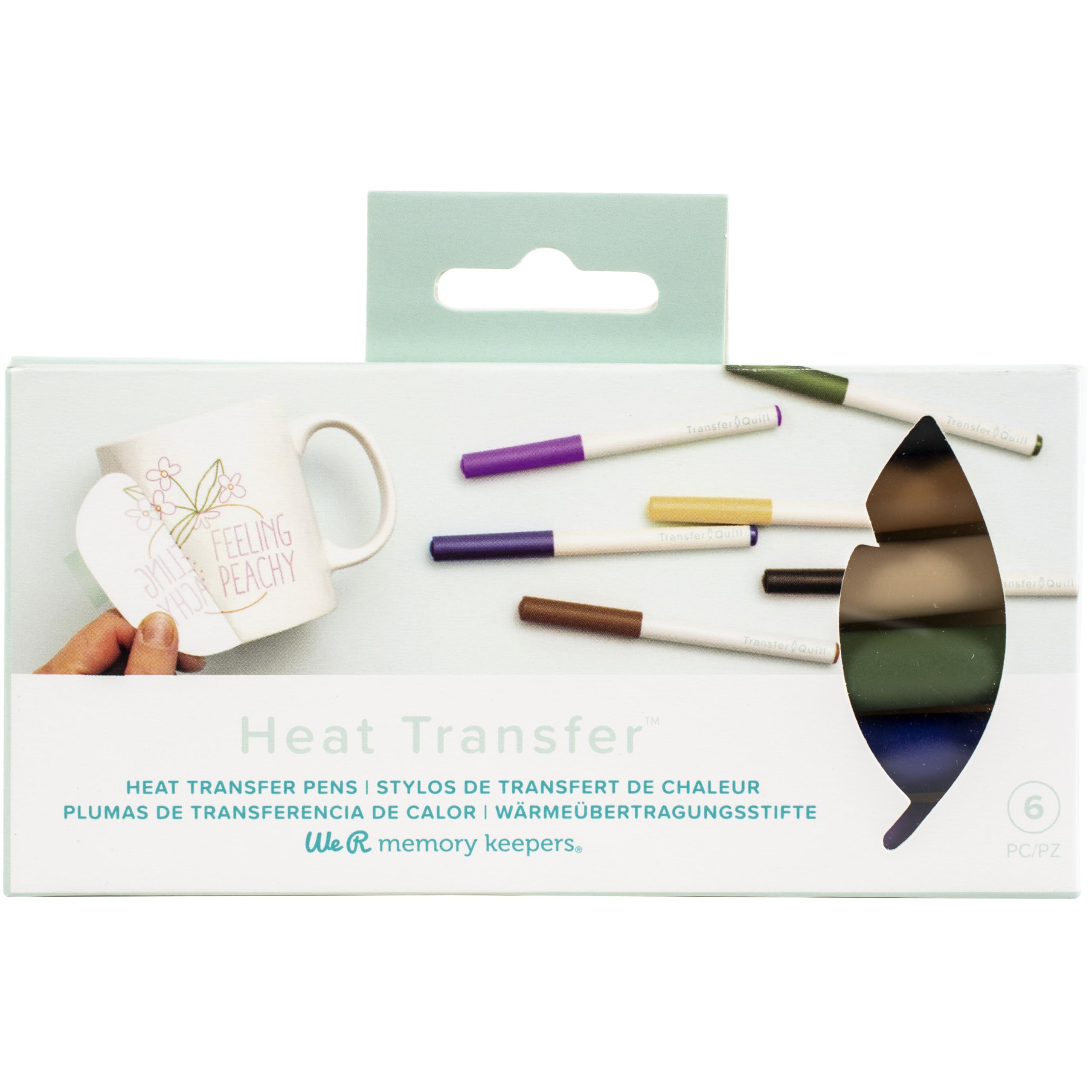 Stylos de transfert thermique We R Memory Keepers Earth 6 pièces pour création textile