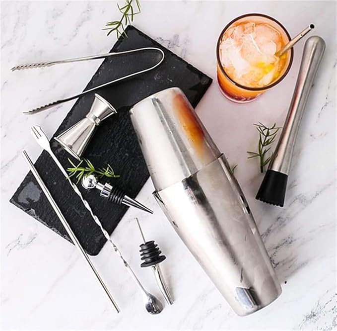 Set de Coctelera de Acero Inoxidable 13 Piezas para Bartender miniatura 2